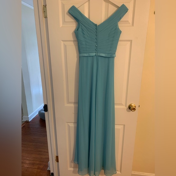 Blue Pool Bridesmaid Dress - Picture 9 of 9